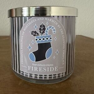 NEW Bath & Body Works FIRESIDE 3 wick candle NEW